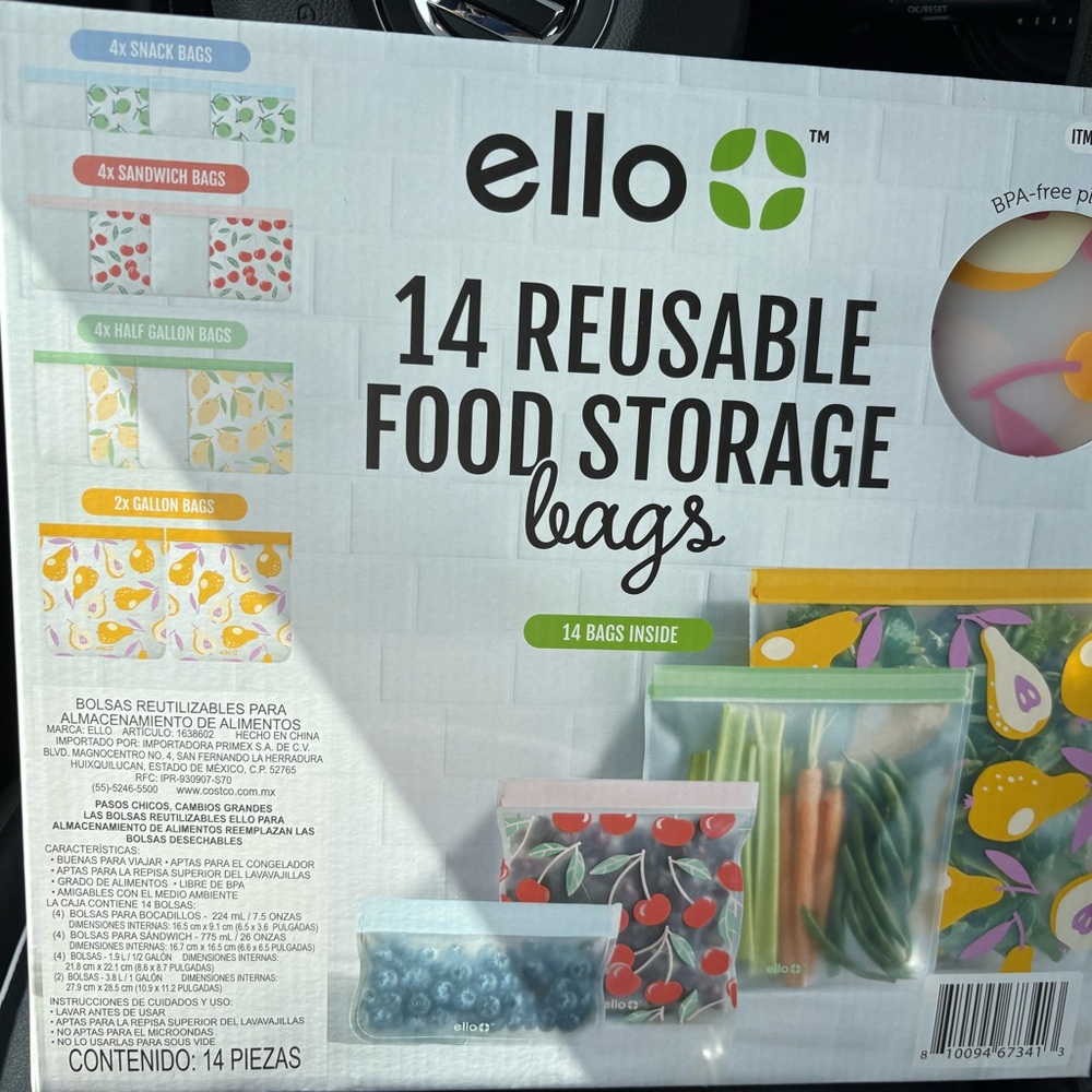 Ello Reusable Storage Bags for Sustainable Organization
